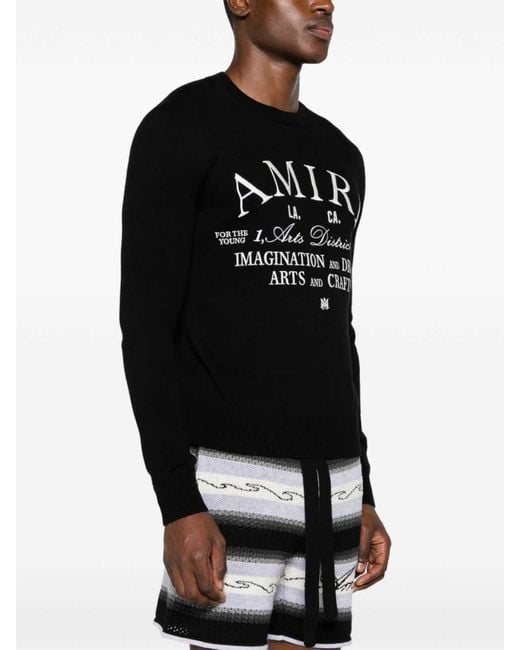 Amiri Black Arts District Cotton Jumper for men