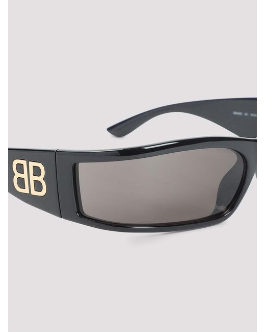 Balenciaga Metallic Sunset Rectangle Sunglasses