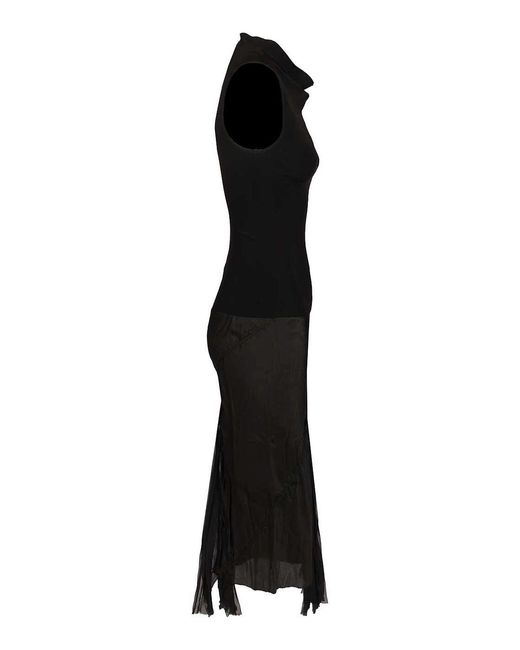 Rick Owens Black Sliced Dress