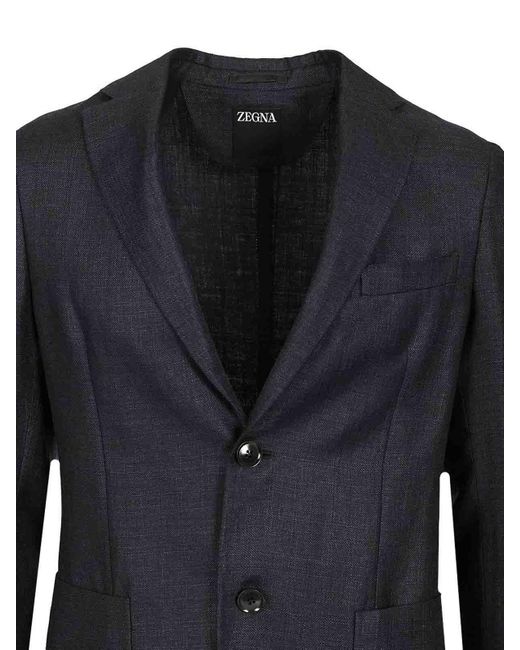 Zegna Black Unlined Jacket for men