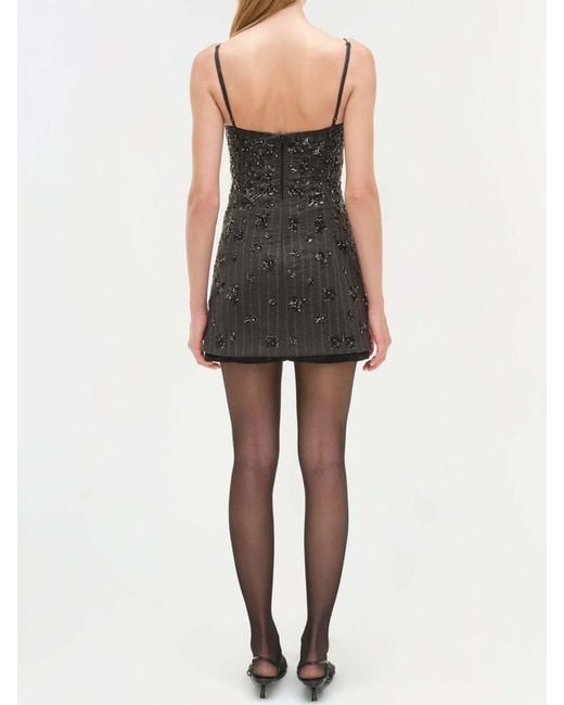 Jonathan Simkhai Black Anden Embellished Mini Dress