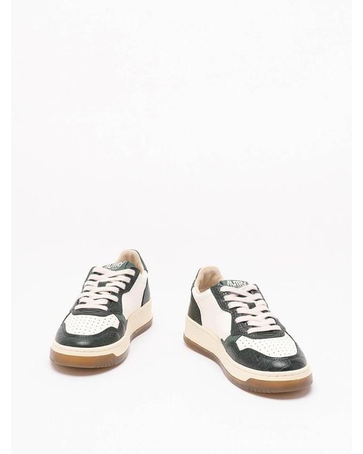 Autry White 'Medalist' Low Sneakers