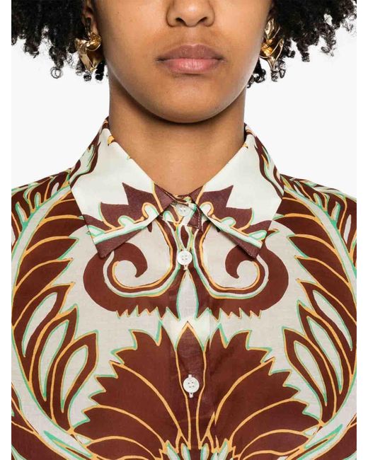 Etro Pink Blouse With Print