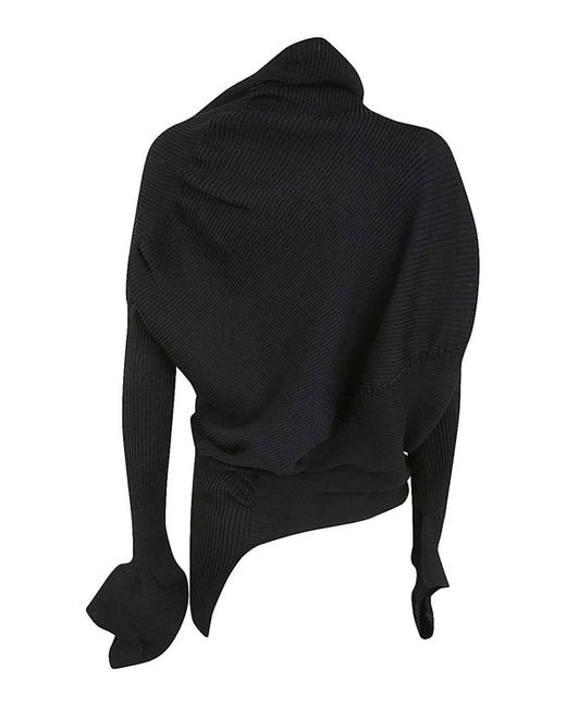 Pleats Please Issey Miyake Black Aerate Sweater