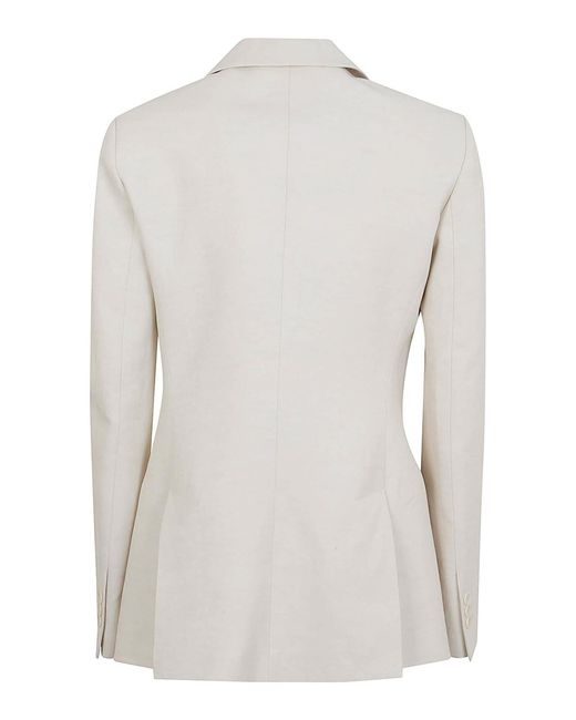 P.A.R.O.S.H. White Raisa26 Single-Breasted Jacket