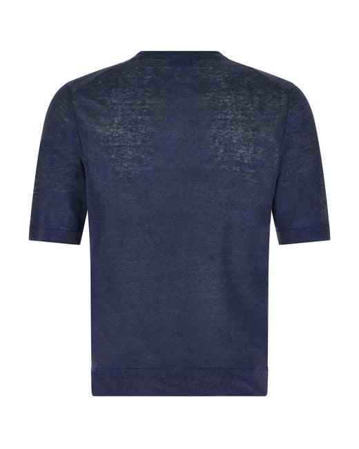 Ballantyne Blue T-Shirt Argyle for men