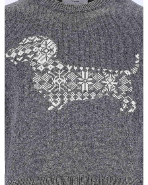 Thom Browne Gray Sweater for men