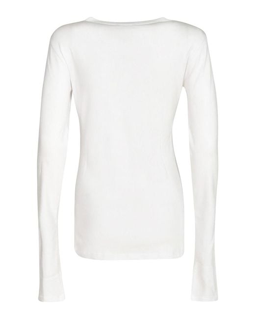 Ann Demeulemeester White Straight-Line Trousers