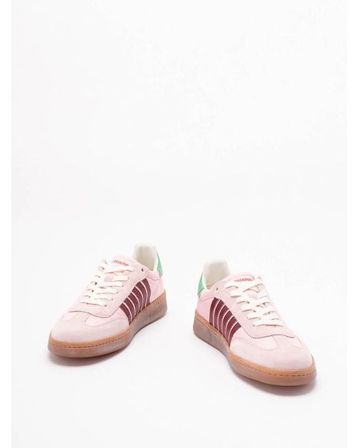 DSquared² Pink Nylon Boxer Sneakers for men