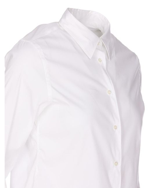 Aspesi White Stretch Cotton Shirt
