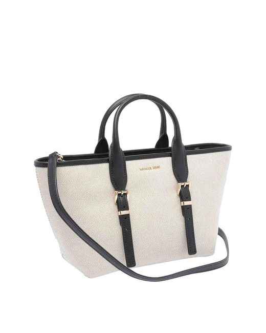 MICHAEL Michael Kors White Small Moore Satchel Bag