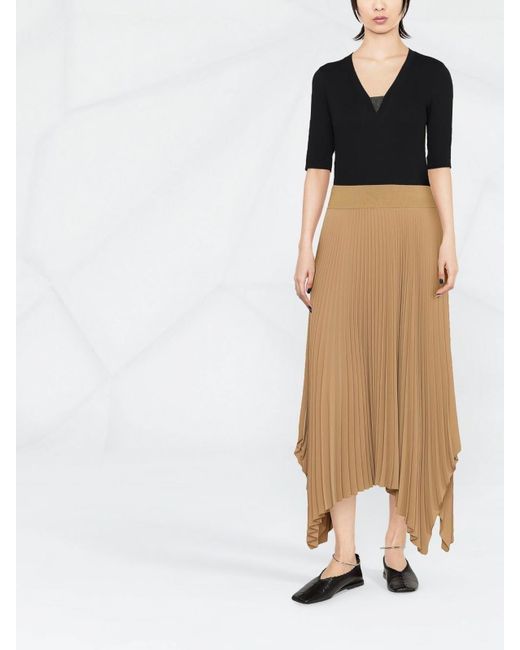 Brunello Cucinelli Black V-Neck T-Shirt