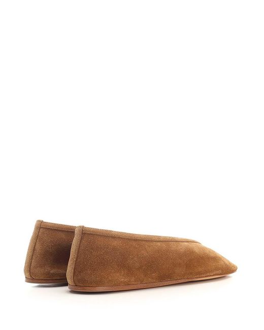 Le Monde Beryl Brown Luna Suede Ballerinas