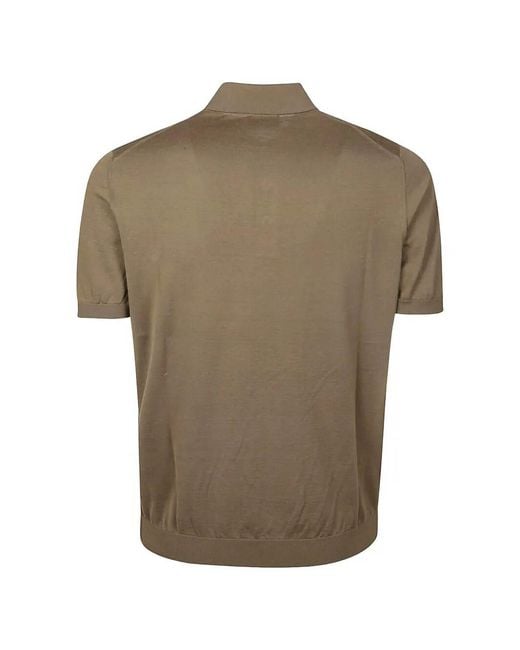 Drumohr Green Logo Polo for men