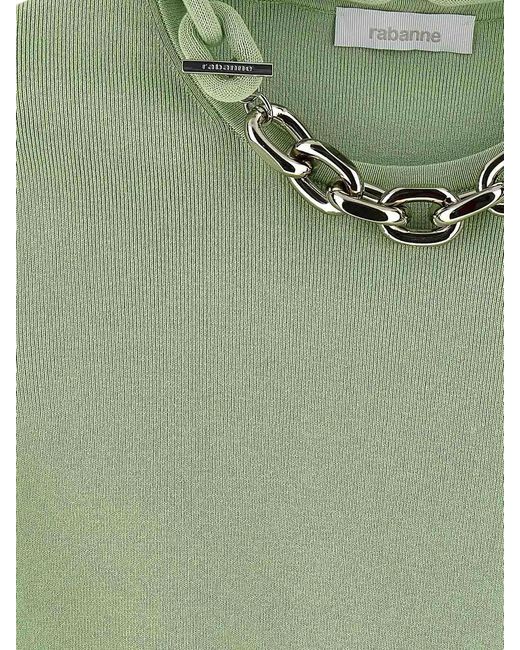Rabanne Green Chain T-Shirt