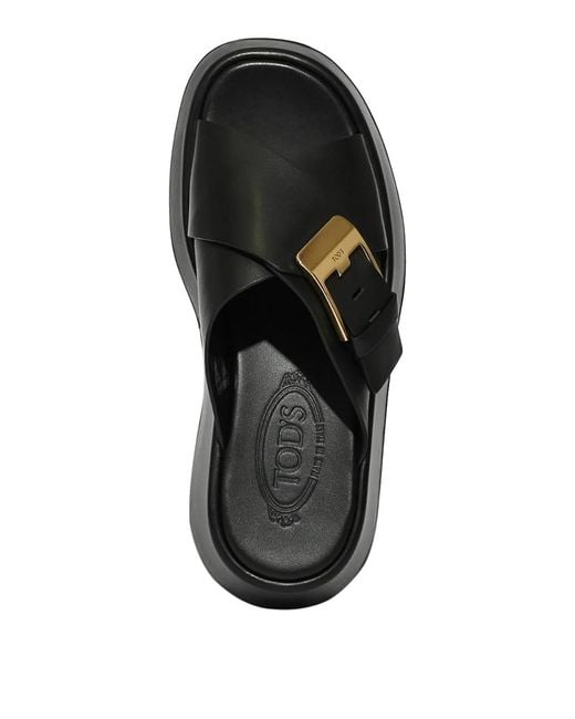 Tod's Black Sandal