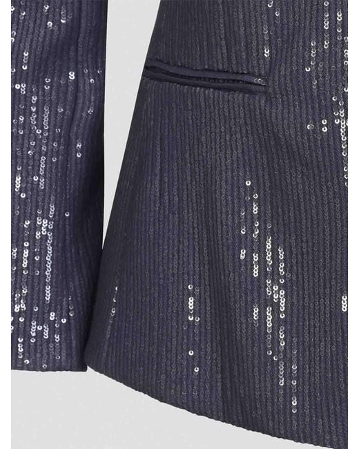 Giorgio Armani Blue Polyester Jacket