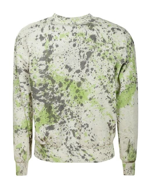 Aries Gray No Problemo Spray-Dye Sweatshirt for men