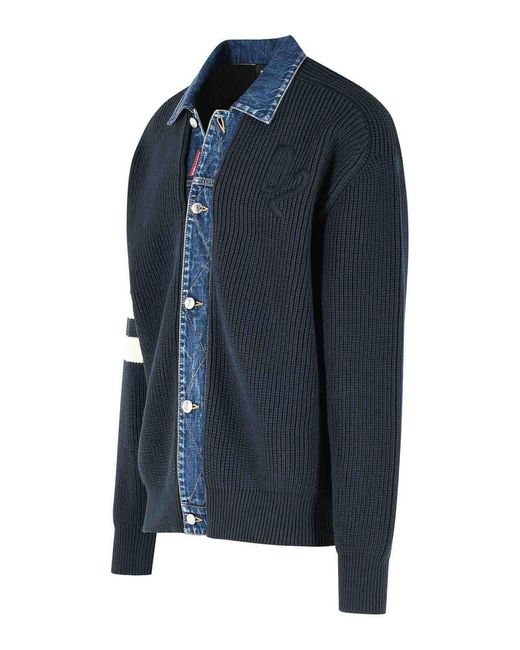 DSquared² Blue Cotton Blend Sweater for men