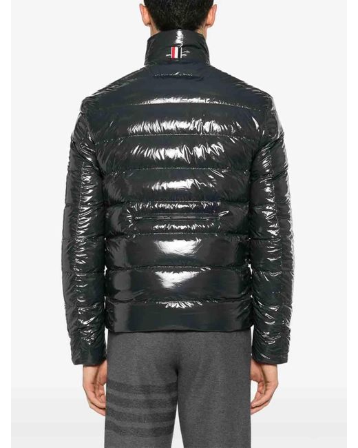 Thom Browne Black Reversible Zip-Up Puffer Jacket for men