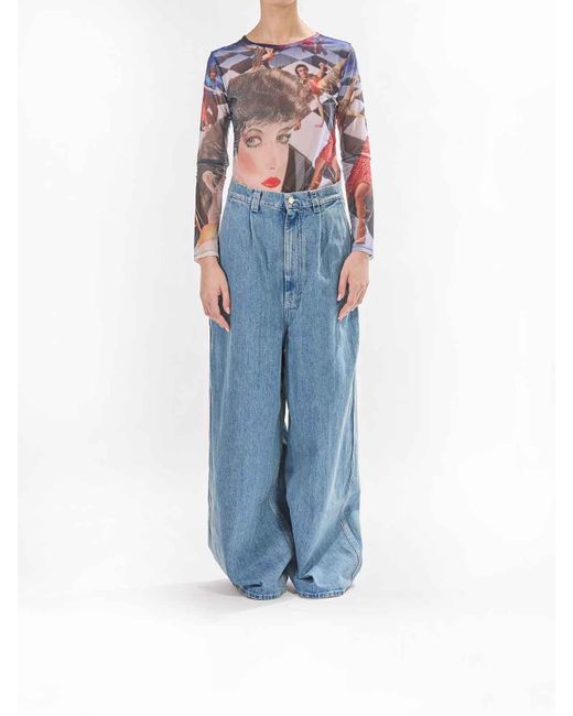 Sunnei Blue Extra Over Pants