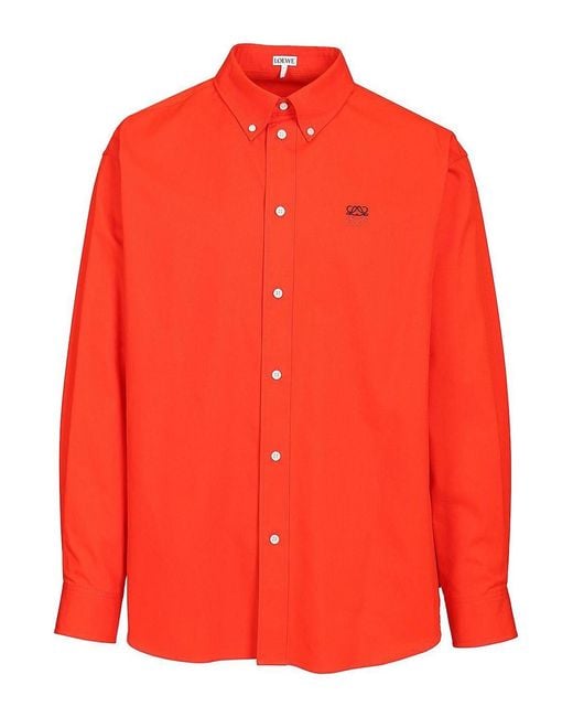 Loewe Red Long-Sleeved Shirt for men