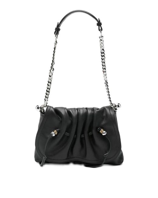 Isabel Marant Black Bolton Pouch Leather Shoulder Bag