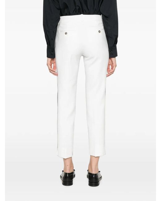 Peserico White Straight Leg Trousers