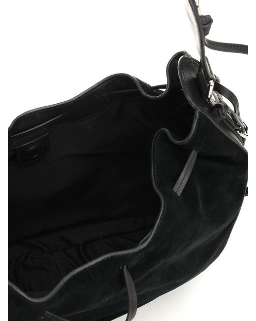 Isabel Marant Black Bolton Medium Suede Shoulder Bag