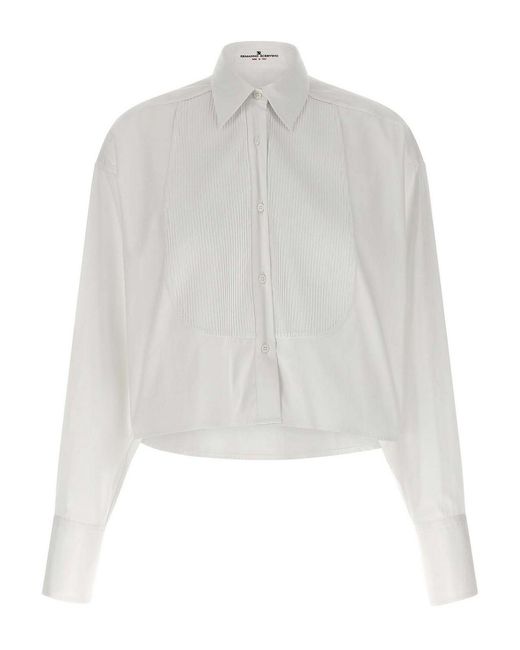 Ermanno Scervino White Cotton Blouse