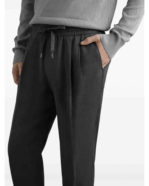 Dolce & Gabbana Gray Drawstring Jogging Trousers for men