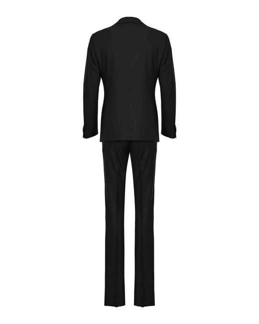 Caruso Black Single-Breasted Norma Suit for men