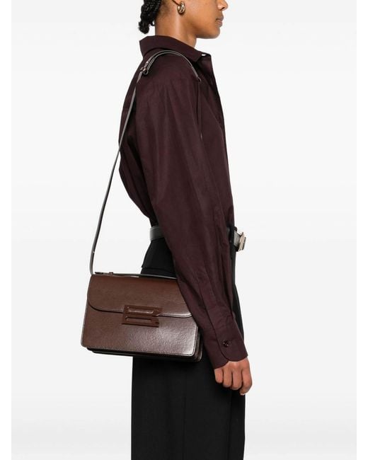 Victoria Beckham Brown Dorian Leather Shoulder Bag