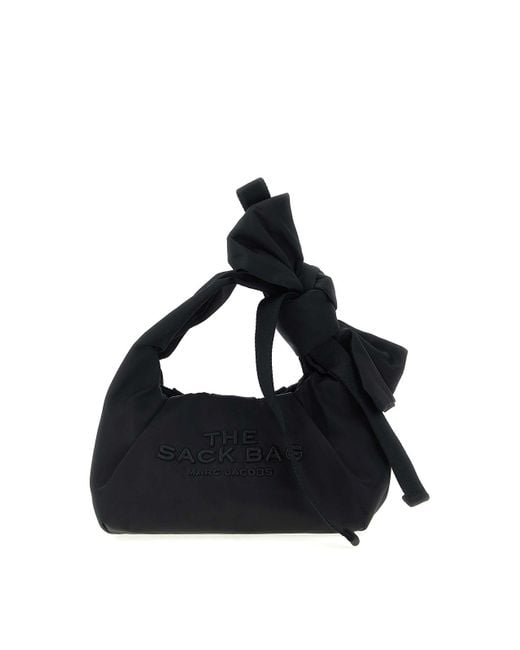 Marc Jacobs Black The Bow Nylon Mini Sack Handbag