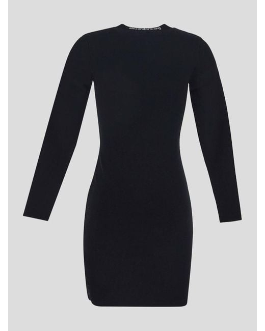 T By Alexander Wang Black Midi Dresses