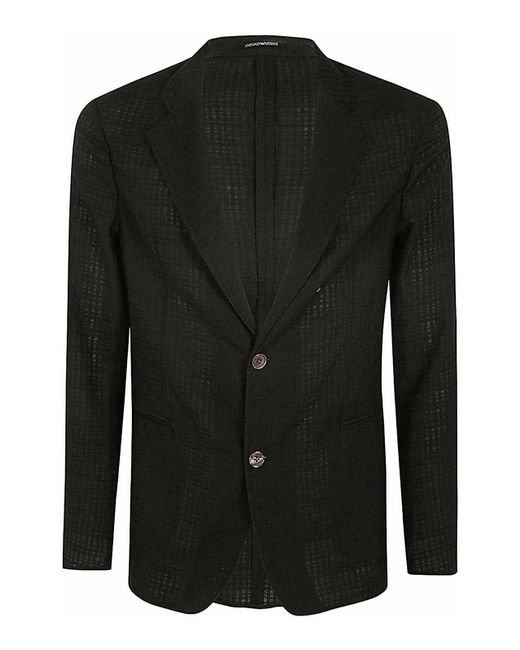 Emporio Armani Black Casual Jacket for men