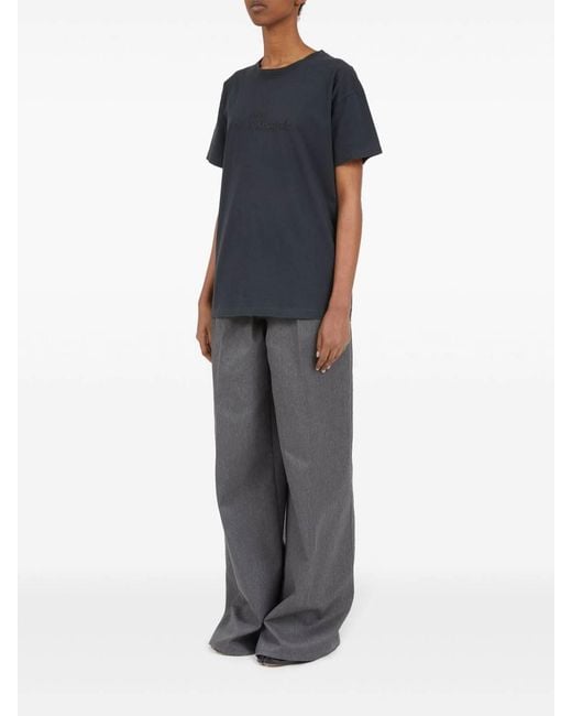 Maison Margiela Gray Logo Cotton T-Shirt