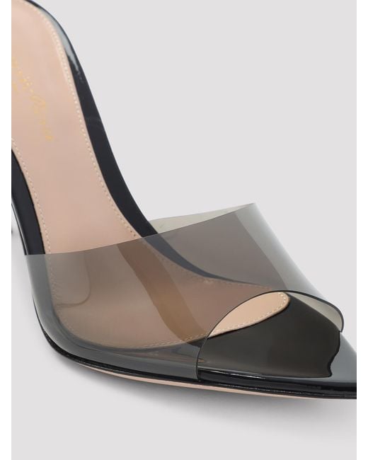 Gianvito Rossi Metallic Elle 85 Mules