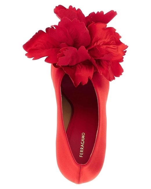 Ferragamo Red Galia Pumps