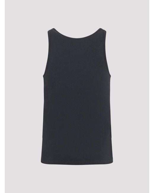 Maison Margiela Blue Cotton Tank Top for men