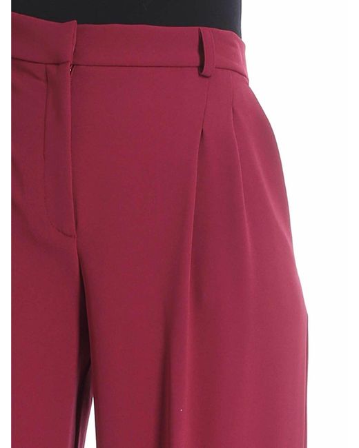 Vivetta Red Giorgione Burgundy Palazzo Trousers