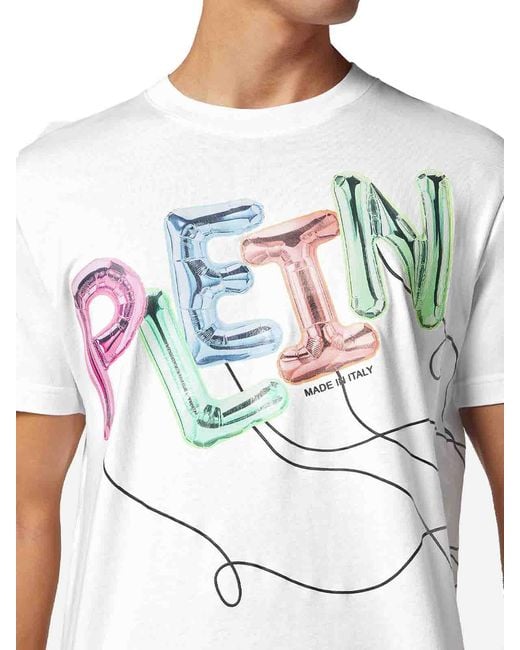 Philipp Plein White T-Shirt Round Neck Ss for men