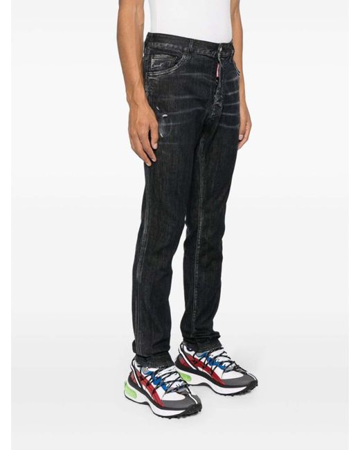 DSquared² Black Stretch-jeans for men