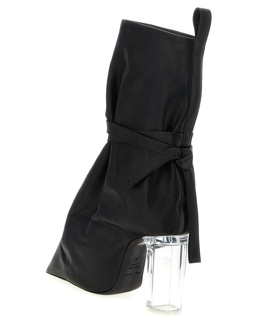 Rick Owens Black Tied Taco Kiss Ankle Boots
