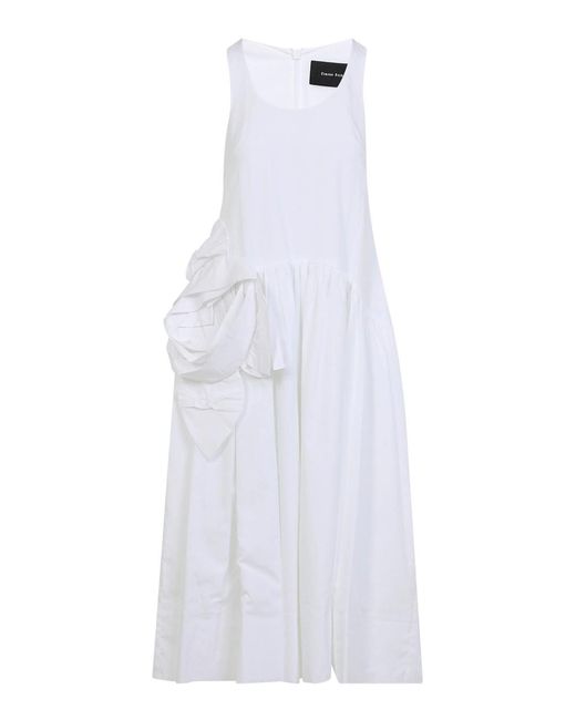 Simone Rocha White Rosette Tapered Dress