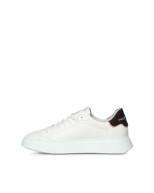 Philippe Model White Temple Leather Sneaker for men