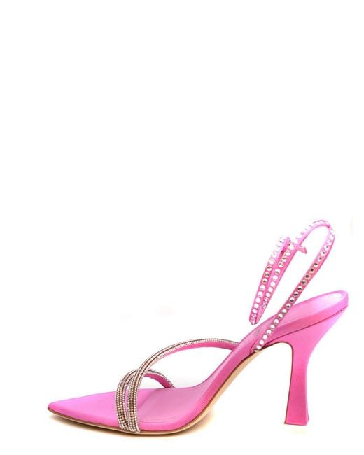 3Juin Pink Satin Sandals