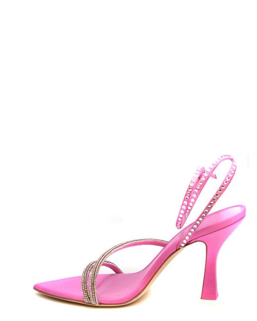 3Juin Pink Satin Sandals
