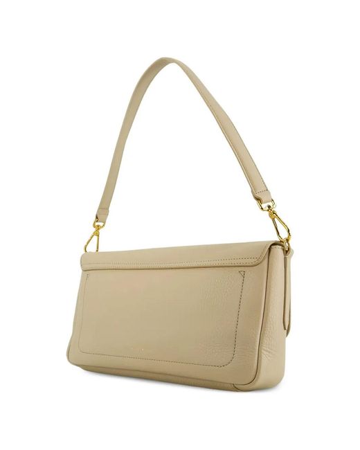 Coccinelle Metallic Handbag Grained Sandshell Sandshell
