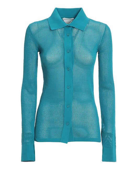 Bottega Veneta Blue Tech Canvas Polo
